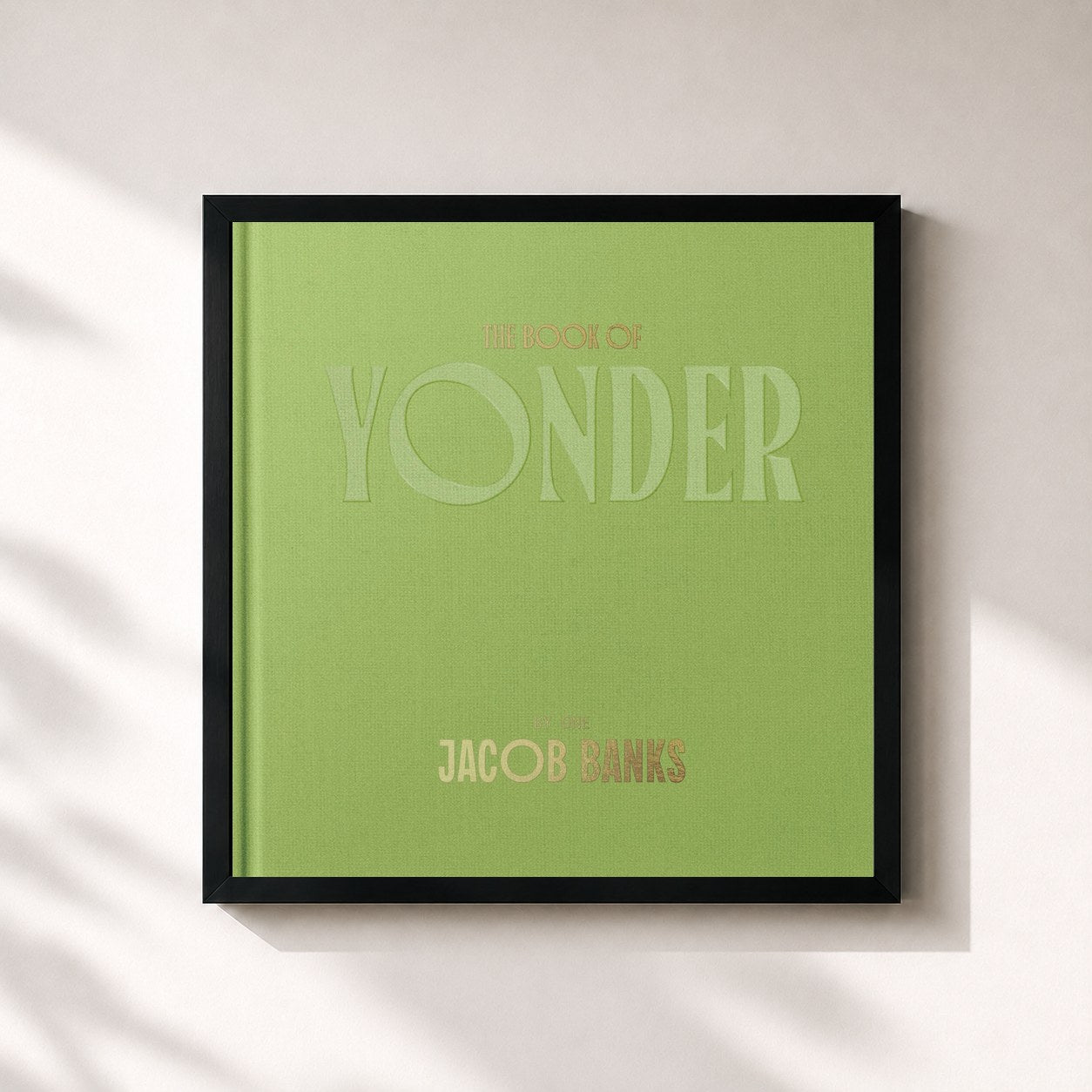 #noir Tableau carré de l'album Yonder de Jacob Banks, cadre noir 32x32 cm