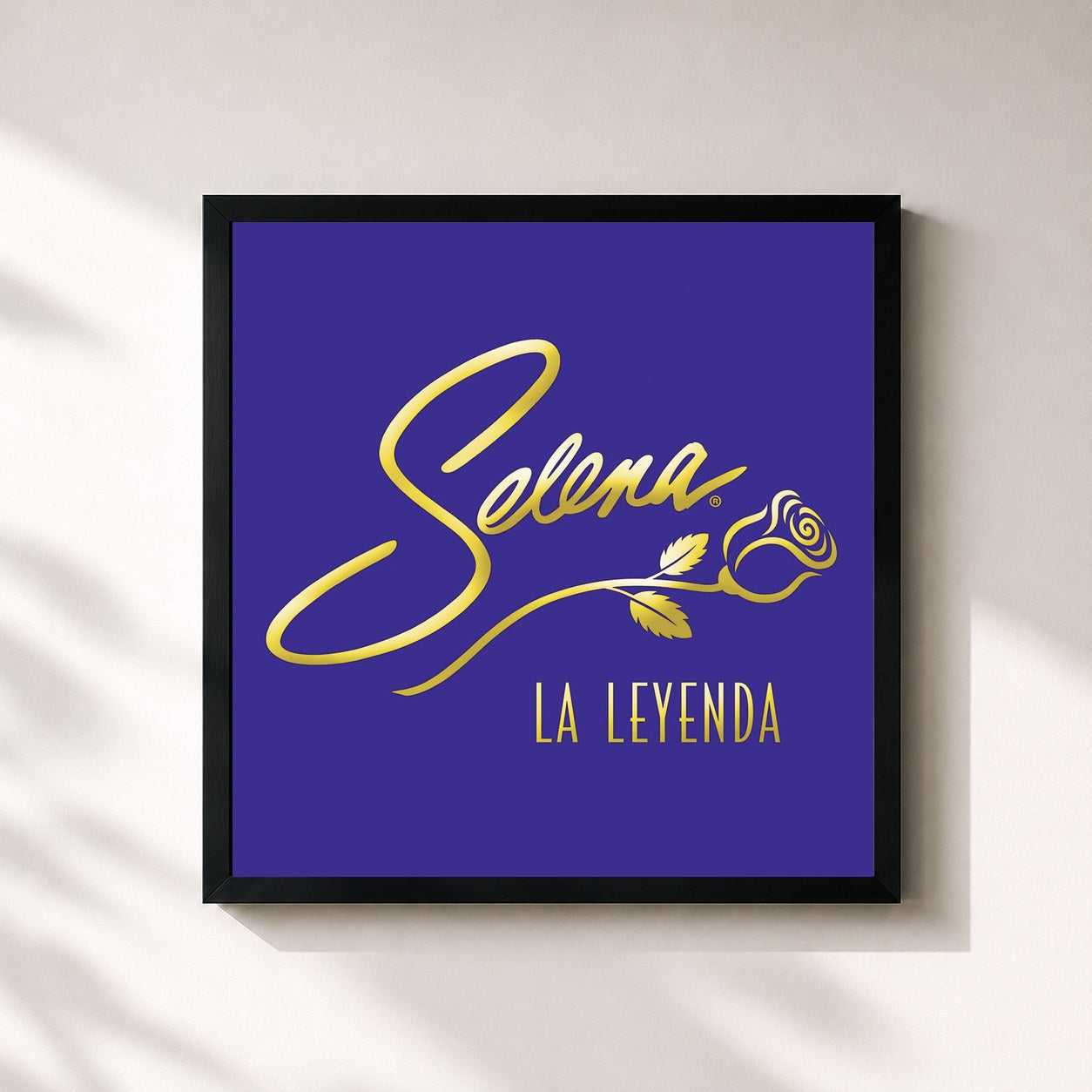 #noir Tableau carré de l'album La Leyenda de Selena, cadre noir 32x32 cm