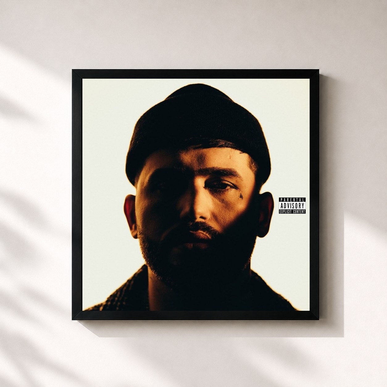 #noir Tableau carré de l'album GASHI de GASHI, cadre noir 32x32 cm