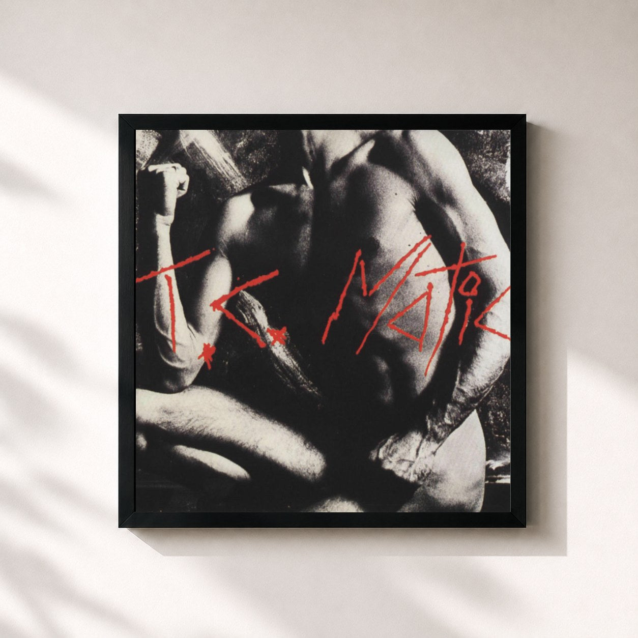 #noir Tableau carré de l'album Tc Matic de TC Matic, cadre noir 32x32 cm