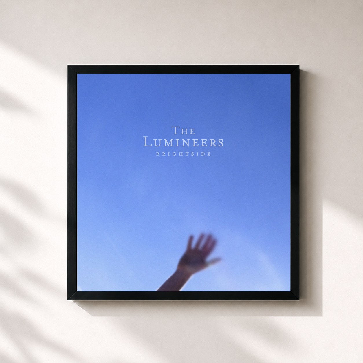 #noir Tableau carré de l'album BRIGHTSIDE de The Lumineers, cadre noir 32x32 cm