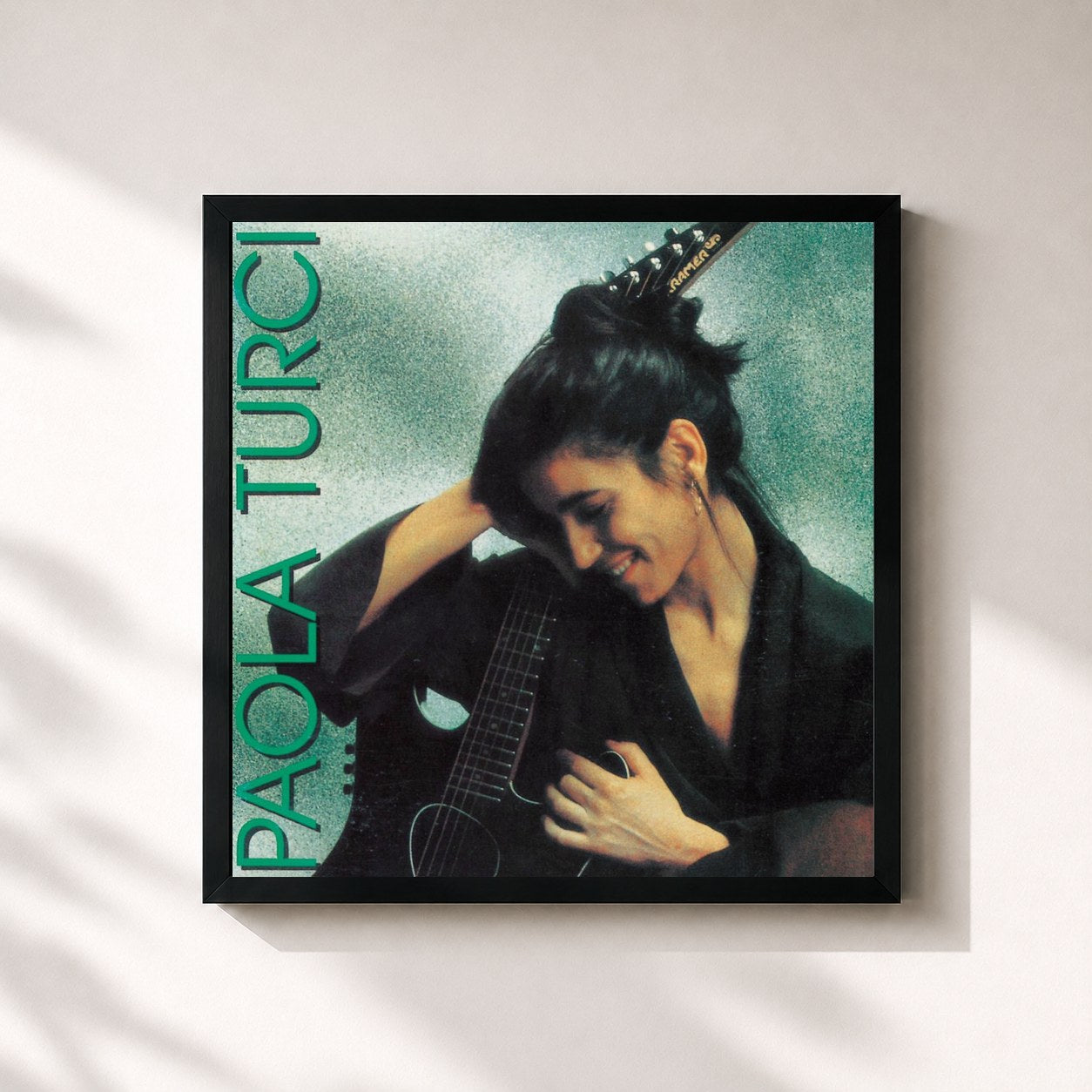 #noir Tableau carré de l'album Paola Turci de Paola Turci, cadre noir 32x32 cm