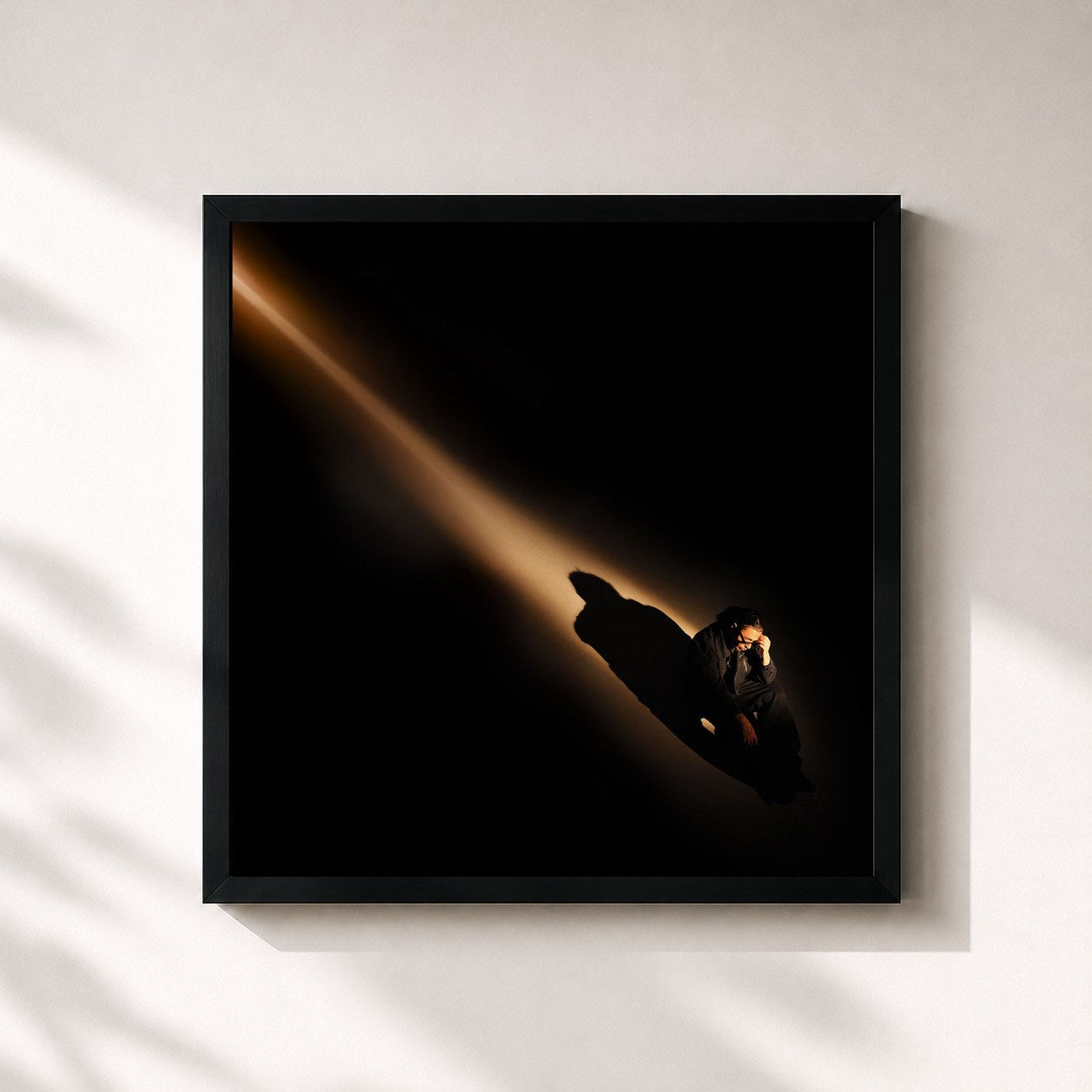 #noir Tableau carré de l'album Forgive To Forget de Realestk, cadre noir 32x32 cm