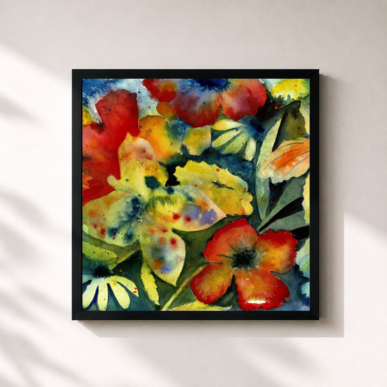#noir Tableau carré de l'album songs de Adrianne Lenker, cadre noir 32x32 cm