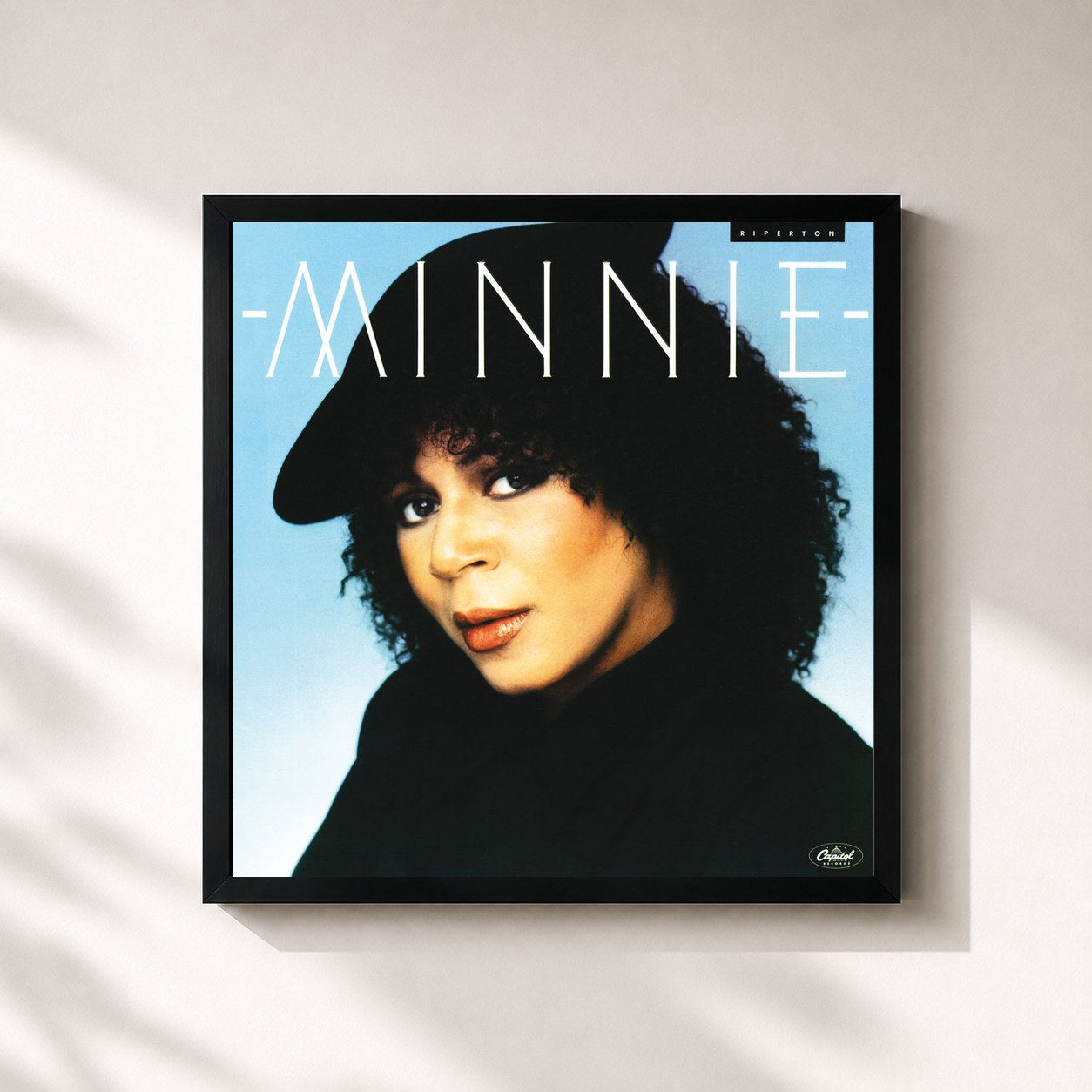 #noir Tableau carré de l'album Minnie de Minnie Riperton, cadre noir 32x32 cm