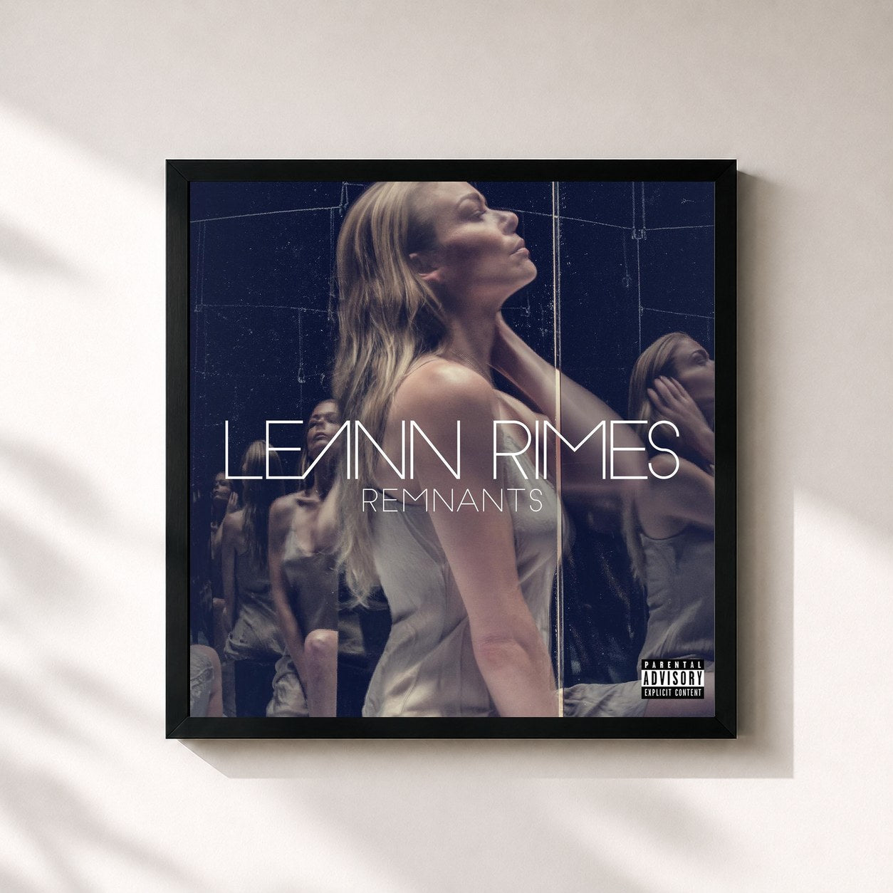 #noir Tableau carré de l'album Remnants (Deluxe) de LeAnn Rimes, cadre noir 32x32 cm