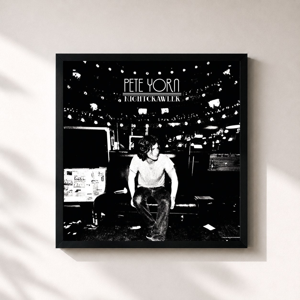 #noir Tableau carré de l'album Nightcrawler (Expanded Edition) de Pete Yorn, cadre noir 32x32 cm