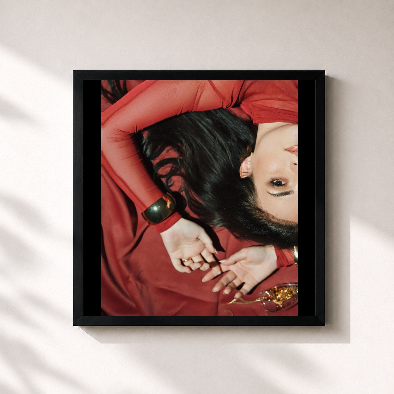#noir Tableau carré de l'album Covers, Vol 1. de Soraya, cadre noir 32x32 cm