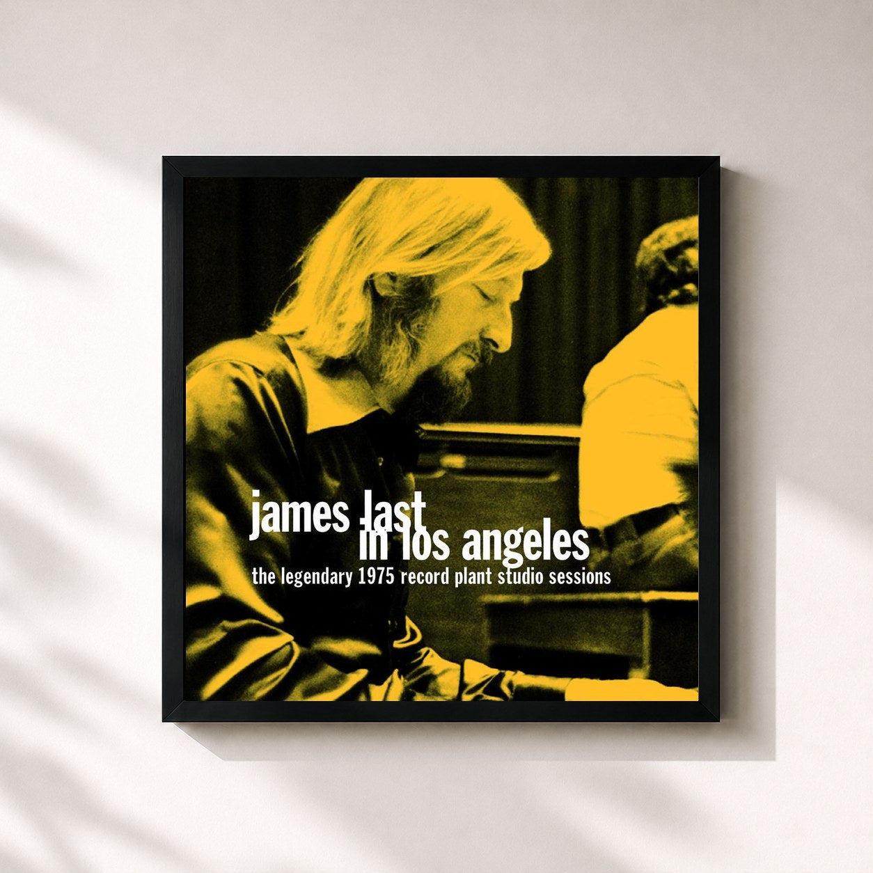#noir Tableau carré de l'album James Last In Los Angeles de James Last, cadre noir 32x32 cm