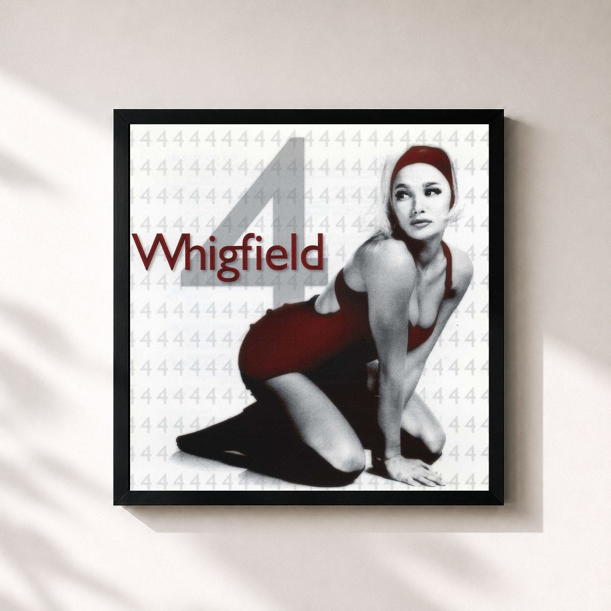 #noir Tableau carré de l'album Whigfield 4 de Whigfield, cadre noir 32x32 cm