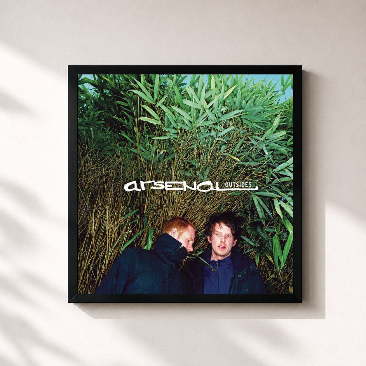 #noir Tableau carré de l'album Outsides de Arsenal, cadre noir 32x32 cm