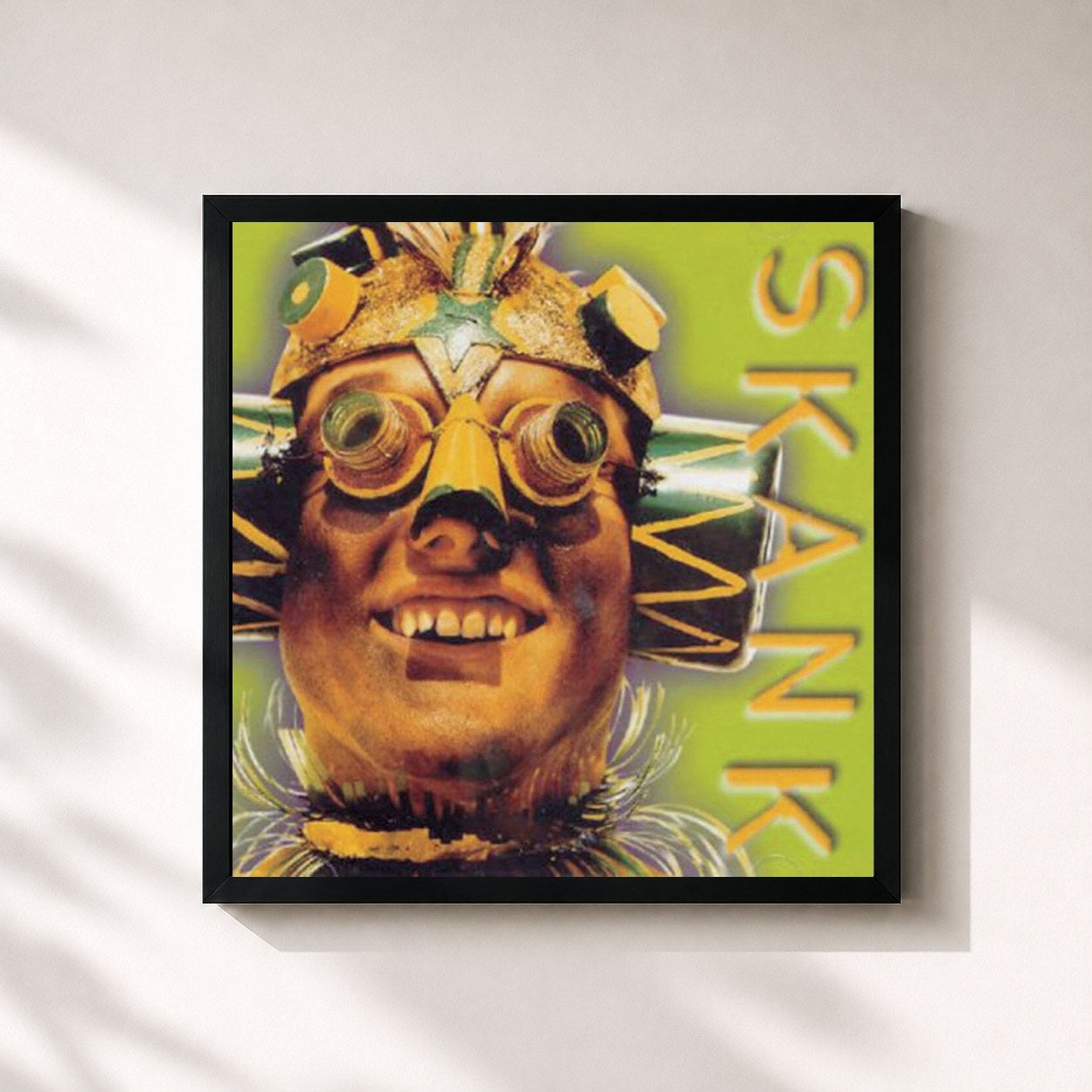#noir Tableau carré de l'album Calango de Skank, cadre noir 32x32 cm
