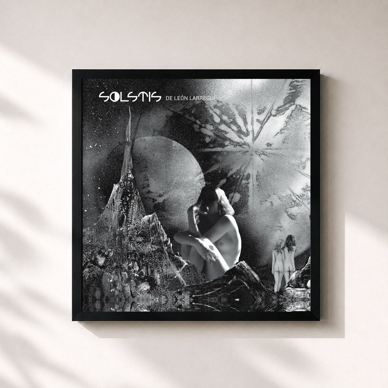 #noir Tableau carré de l'album Solstis - De León Larregui de León Larregui, cadre noir 32x32 cm