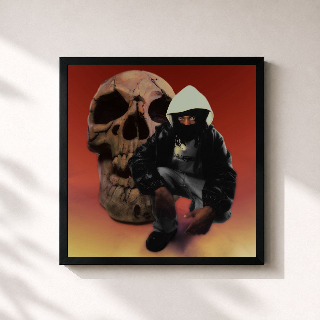 #noir Tableau carré de l'album Viceroy de $Not, cadre noir 32x32 cm
