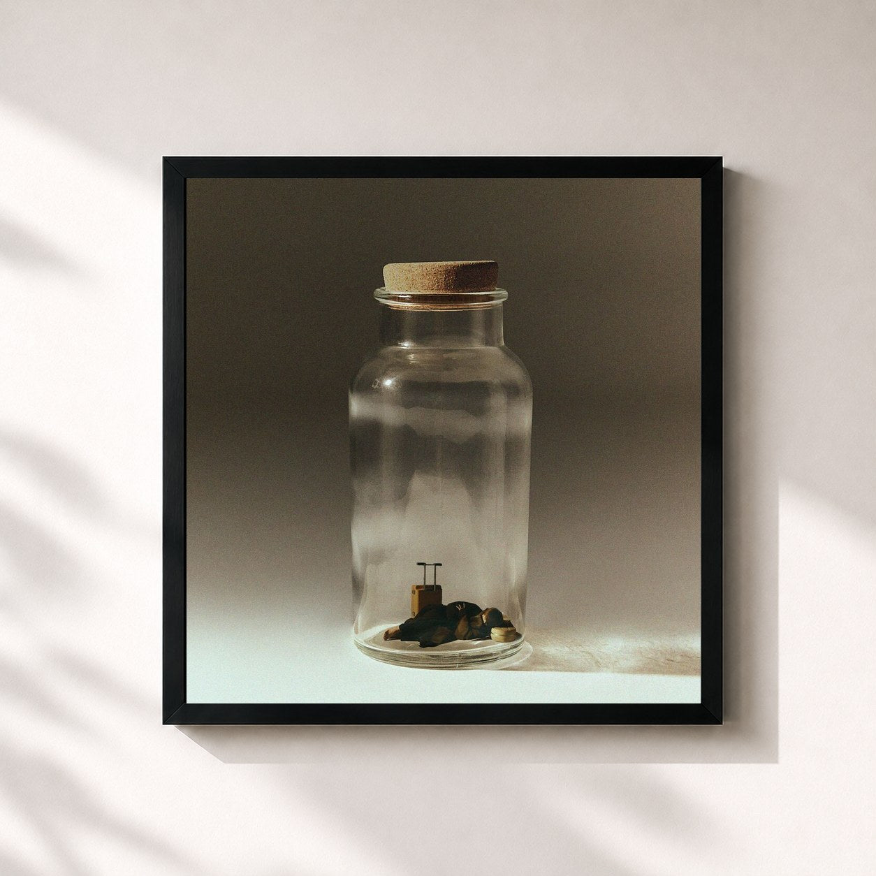#noir Tableau carré de l'album ICN > YVR de BIG Naughty, cadre noir 32x32 cm