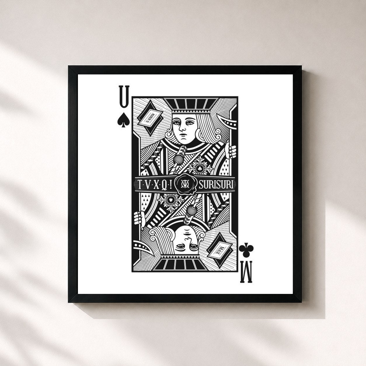 #noir Tableau carré de l'album TVXQ! 7th Album '수리수리 Spellbound' (Repackage) de TVXQ!, cadre noir 32x32 cm