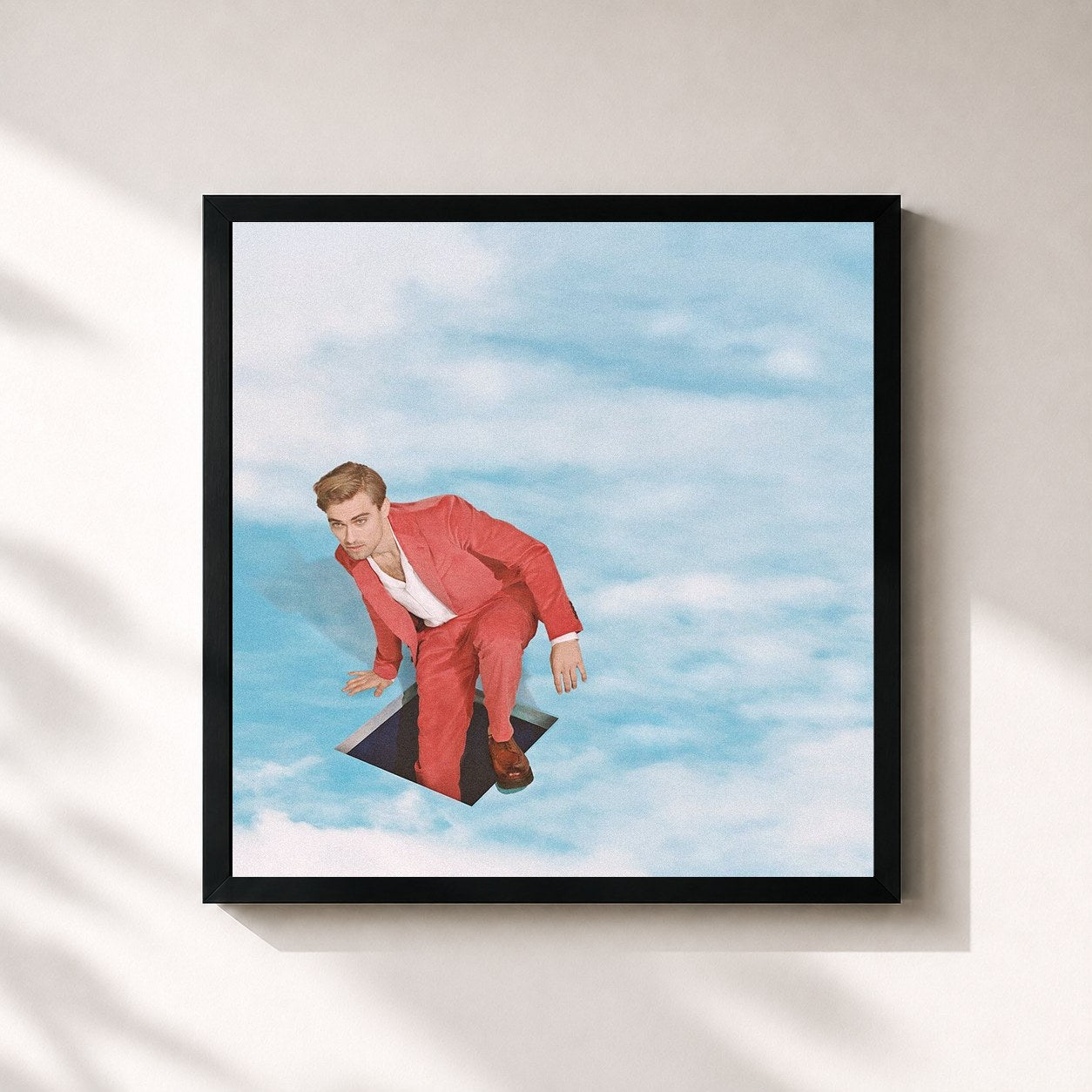 #noir Tableau carré de l'album Corner Of The Sky de Rhys Lewis, cadre noir 32x32 cm