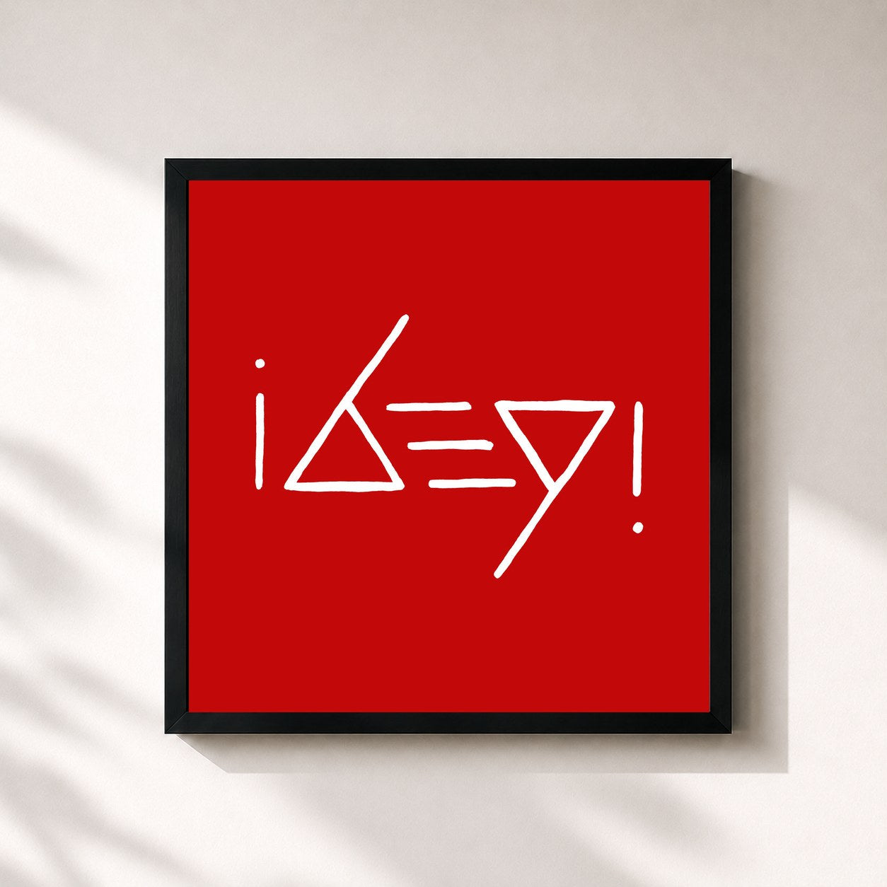 #noir Tableau carré de l'album Oya de Ibeyi, cadre noir 32x32 cm