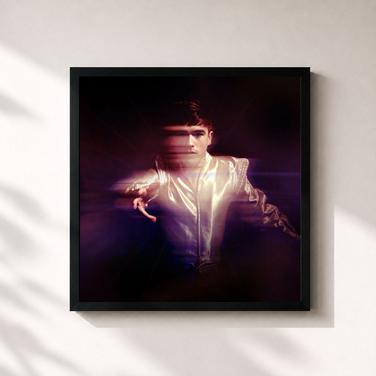 #noir Tableau carré de l'album Zeros de Declan McKenna, cadre noir 32x32 cm