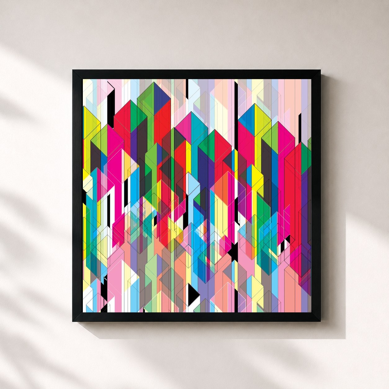 #noir Tableau carré de l'album My Love Is Easy: Remixes Pt. 2 de Jr Jr, cadre noir 32x32 cm