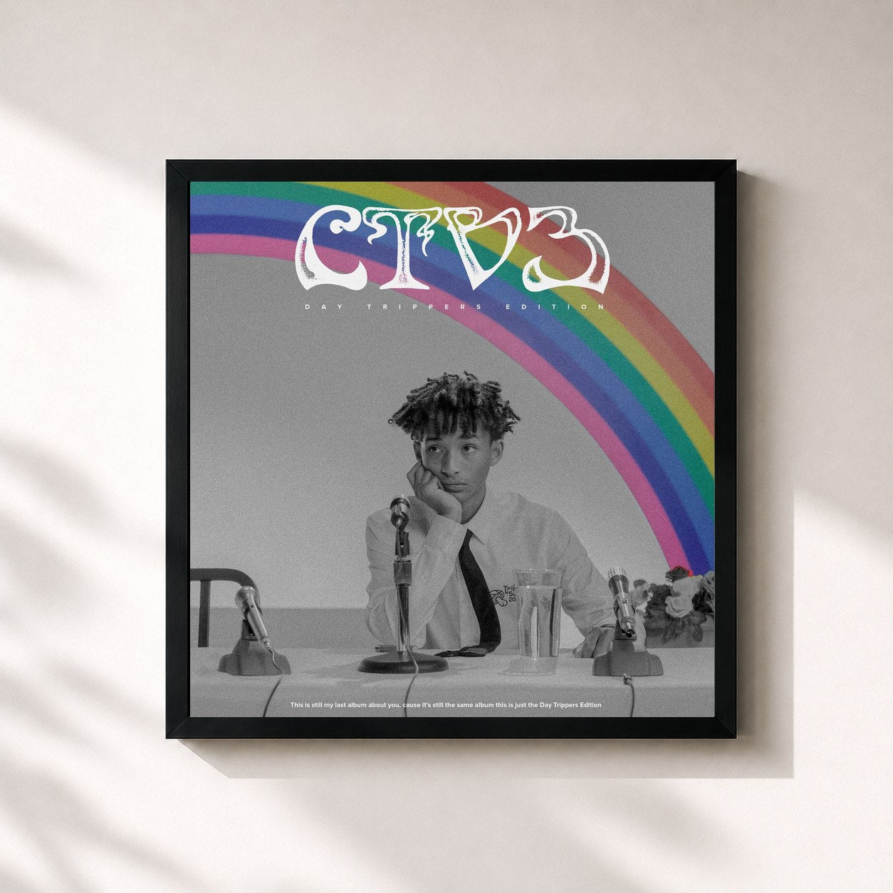 #noir Tableau carré de l'album CTV3: Day Tripper's Edition de Jaden, cadre noir 32x32 cm