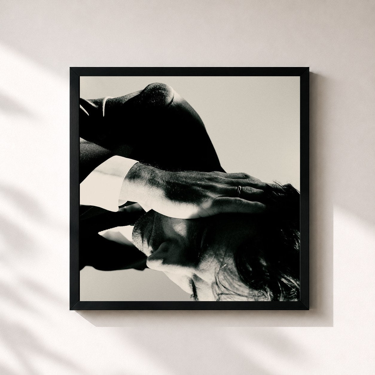 #noir Tableau carré de l'album Inside Problems de Andrew Bird, cadre noir 32x32 cm