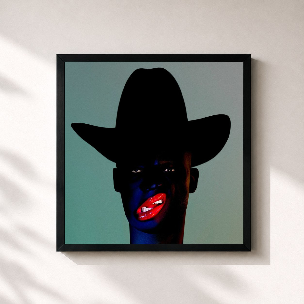 #noir Tableau carré de l'album Cocoa Sugar de Young Fathers, cadre noir 32x32 cm