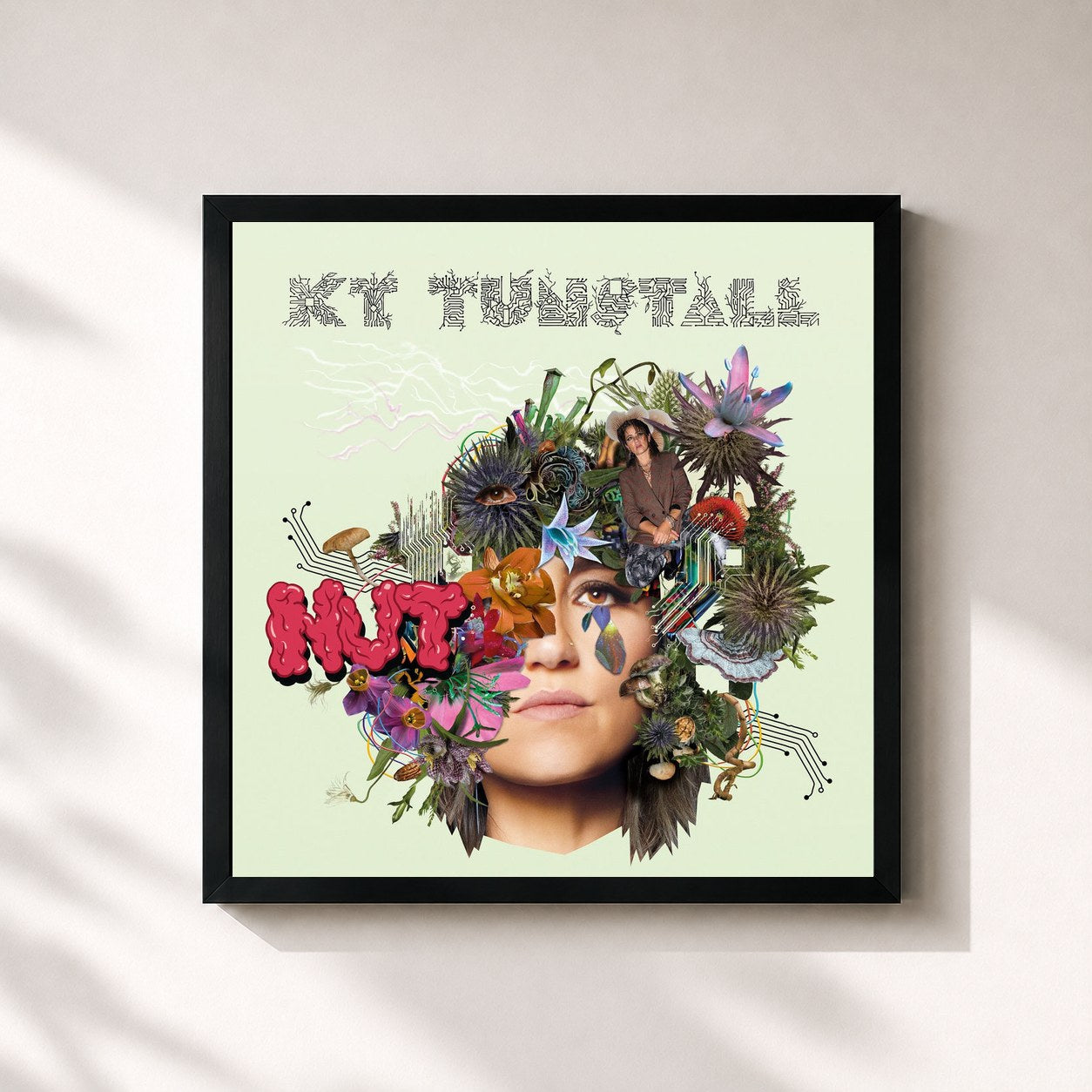 #noir Tableau carré de l'album NUT de KT Tunstall, cadre noir 32x32 cm