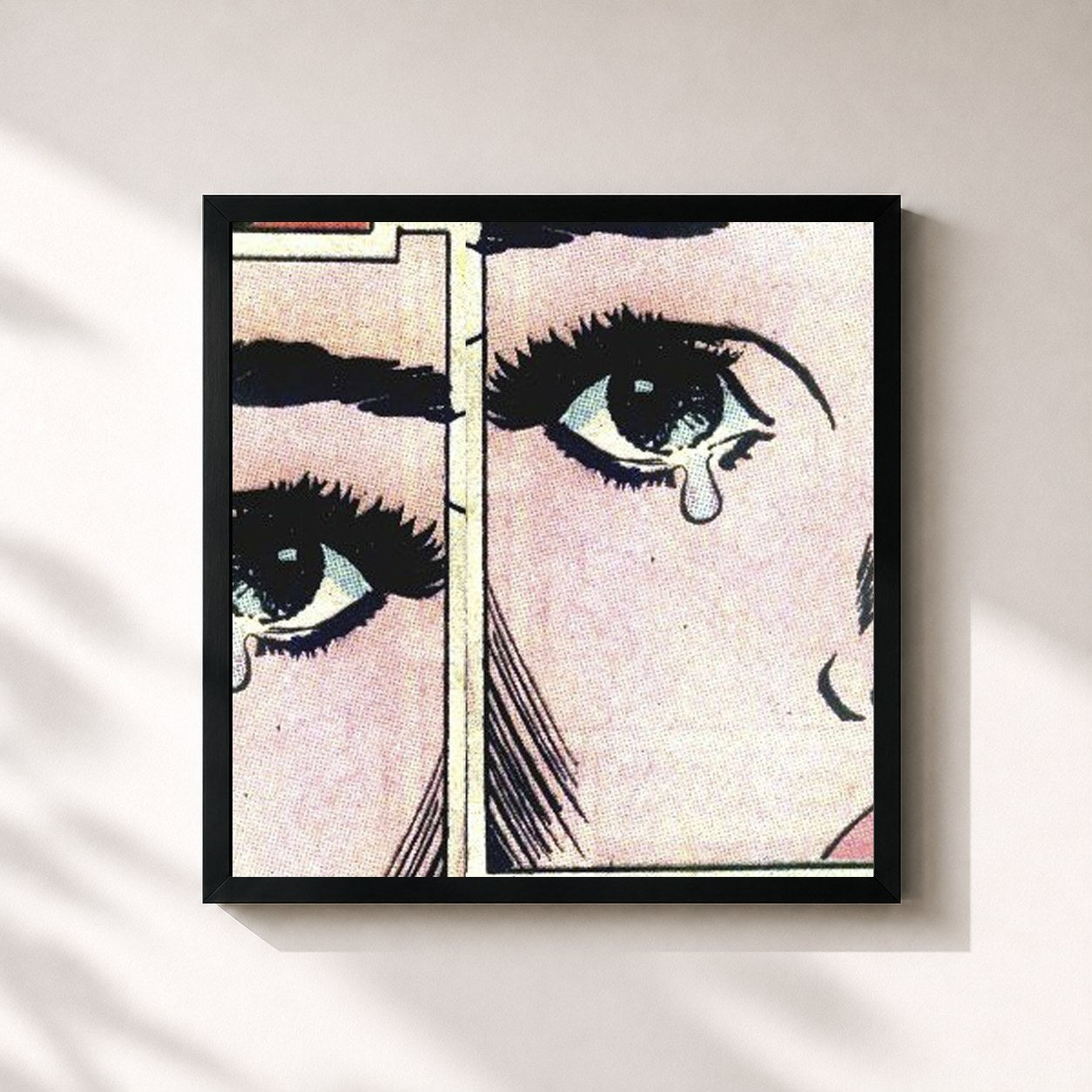#noir Tableau carré de l'album Radical $uicide de $uicideboy$, cadre noir 32x32 cm
