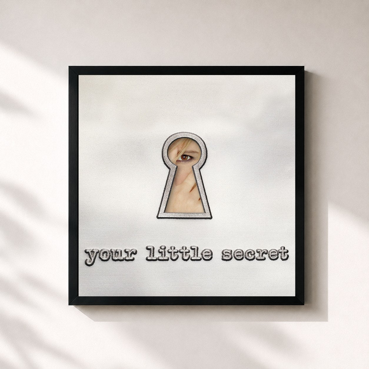 #noir Tableau carré de l'album Your Little Secret de Melissa Etheridge, cadre noir 32x32 cm