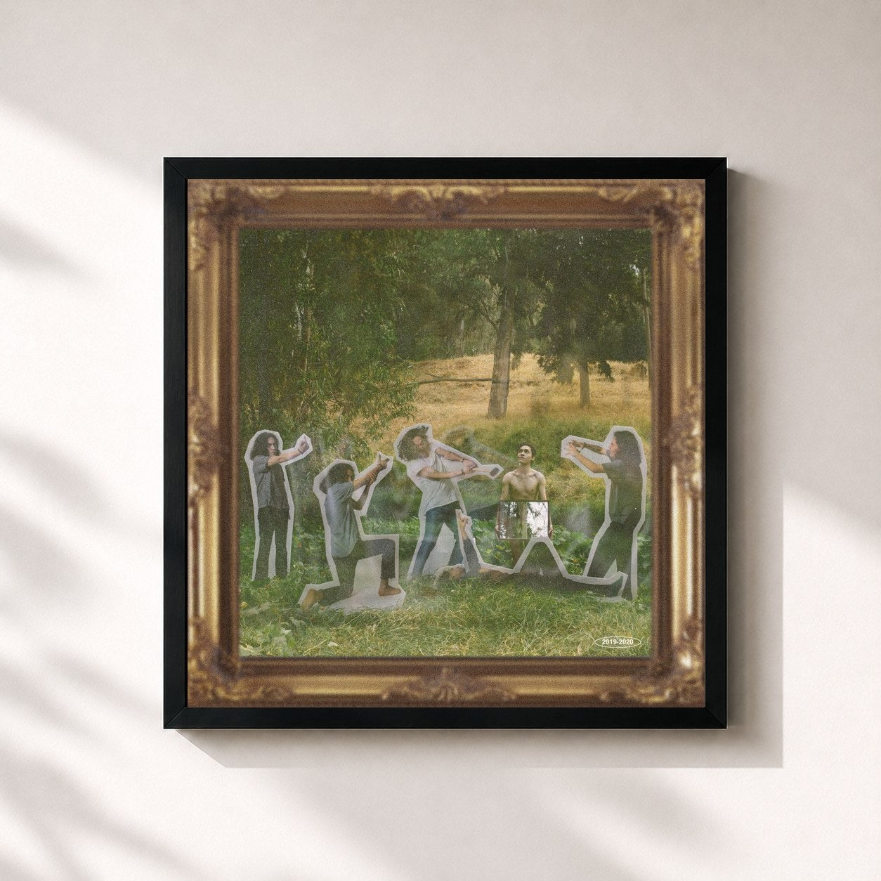 #noir Tableau carré de l'album eduardo de Ed Maverick, cadre noir 32x32 cm