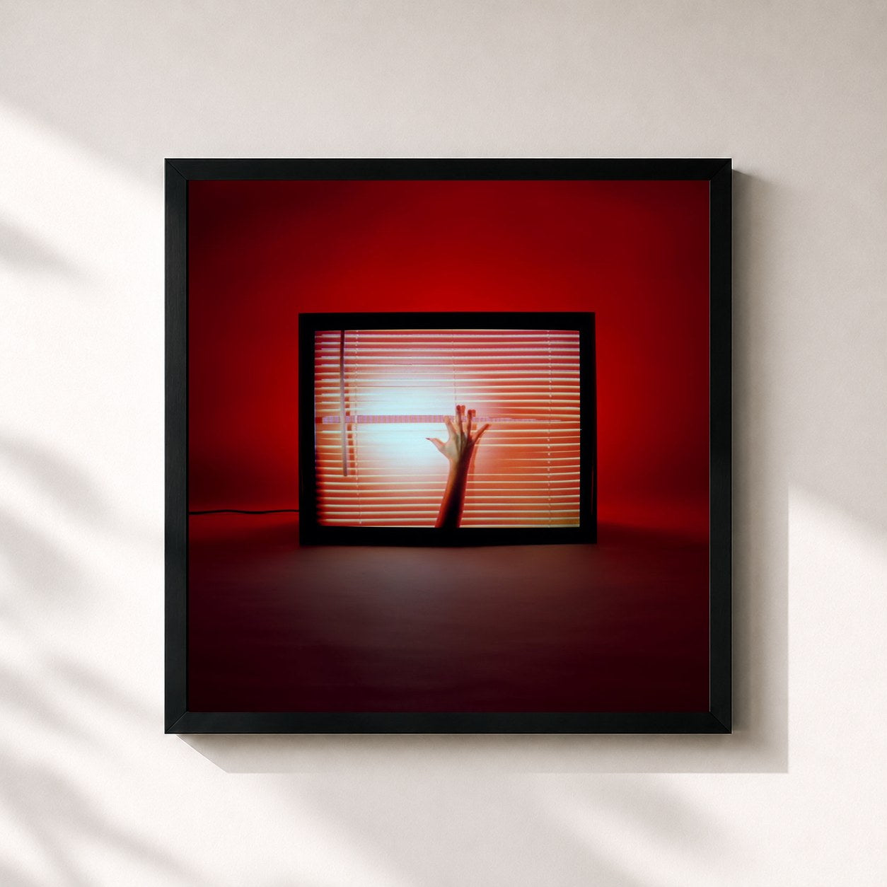 #noir Tableau carré de l'album Screen Violence de CHVRCHES, cadre noir 32x32 cm