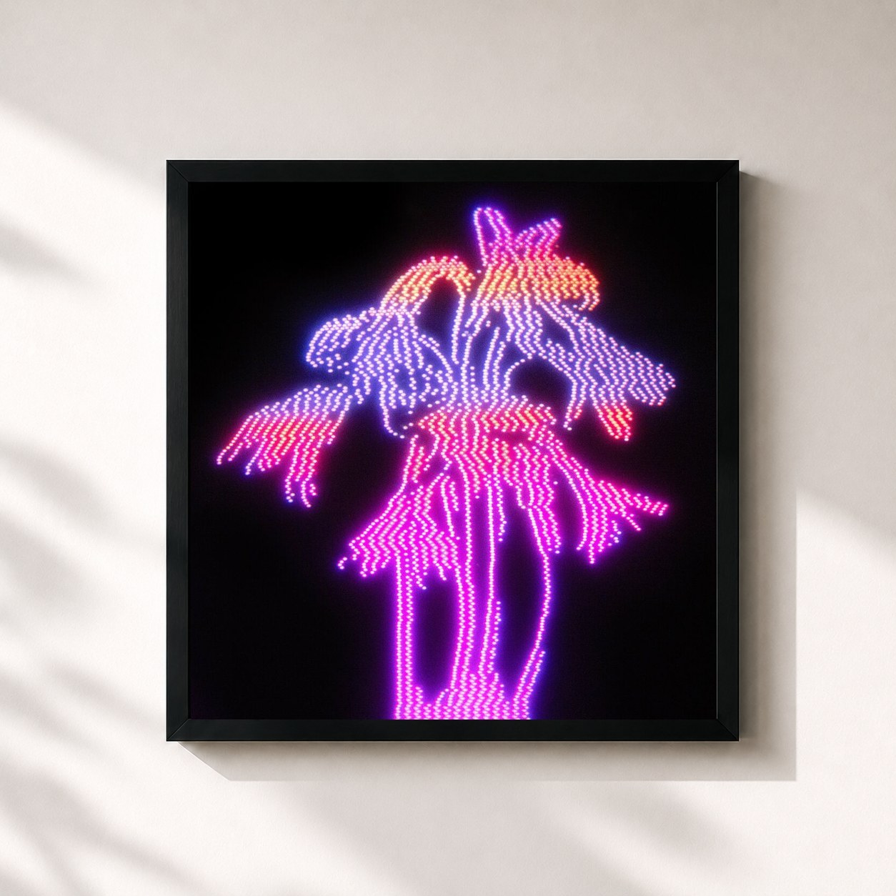 #noir Tableau carré de l'album Dancing On The Frontline de Enter Shikari, cadre noir 32x32 cm