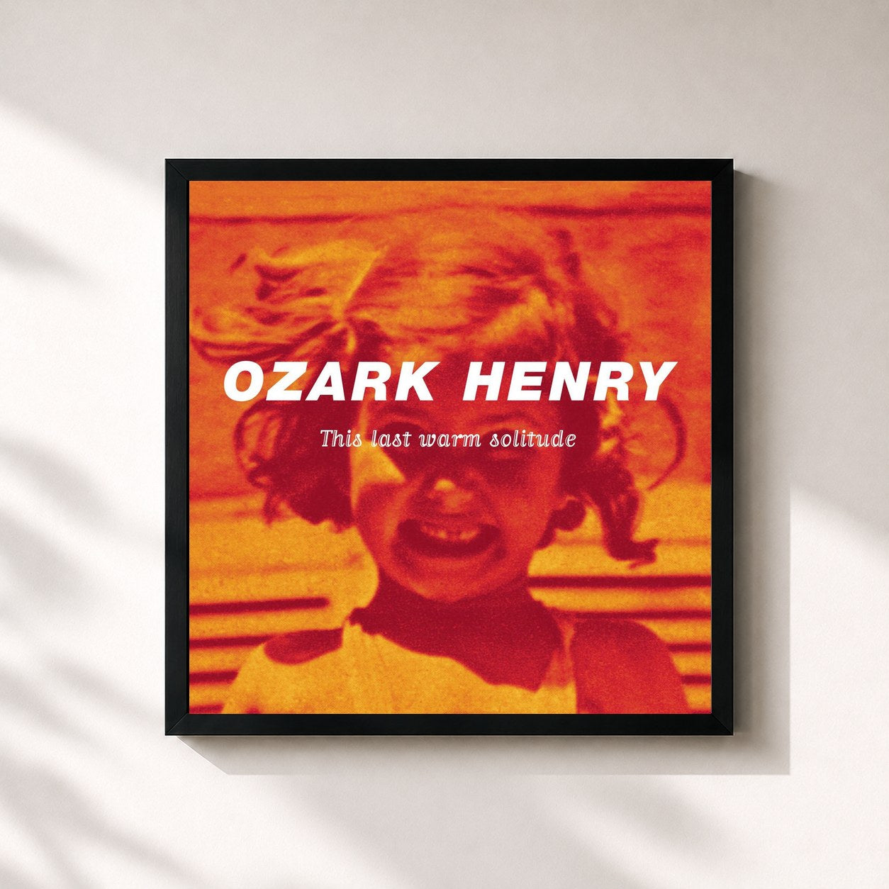 #noir Tableau carré de l'album This Last Warm Solitude de Ozark Henry, cadre noir 32x32 cm