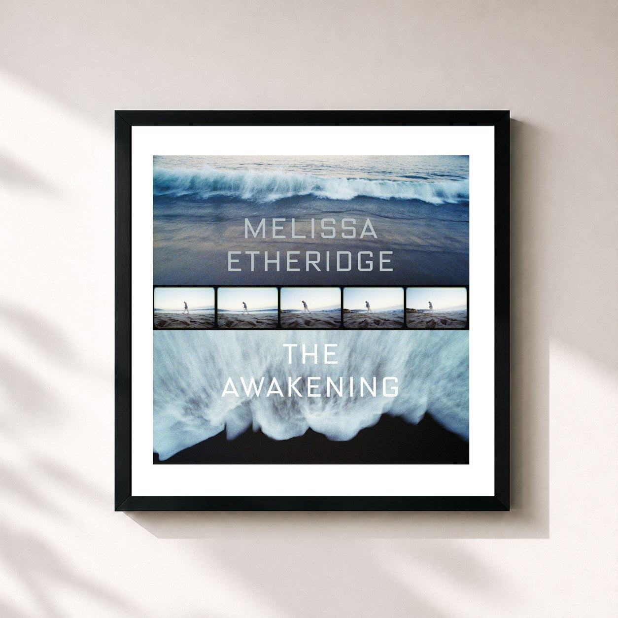 #noir Tableau carré de l'album The Awakening de Melissa Etheridge, cadre noir 32x32 cm