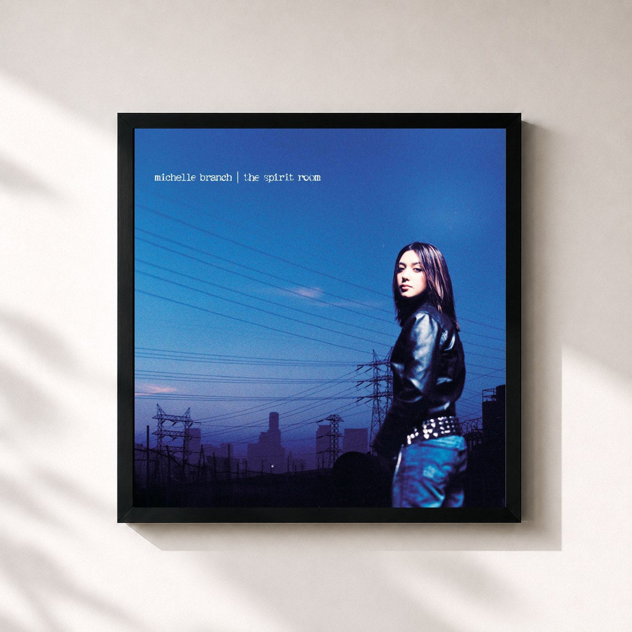 #noir Tableau carré de l'album The Spirit Room de Michelle Branch, cadre noir 32x32 cm