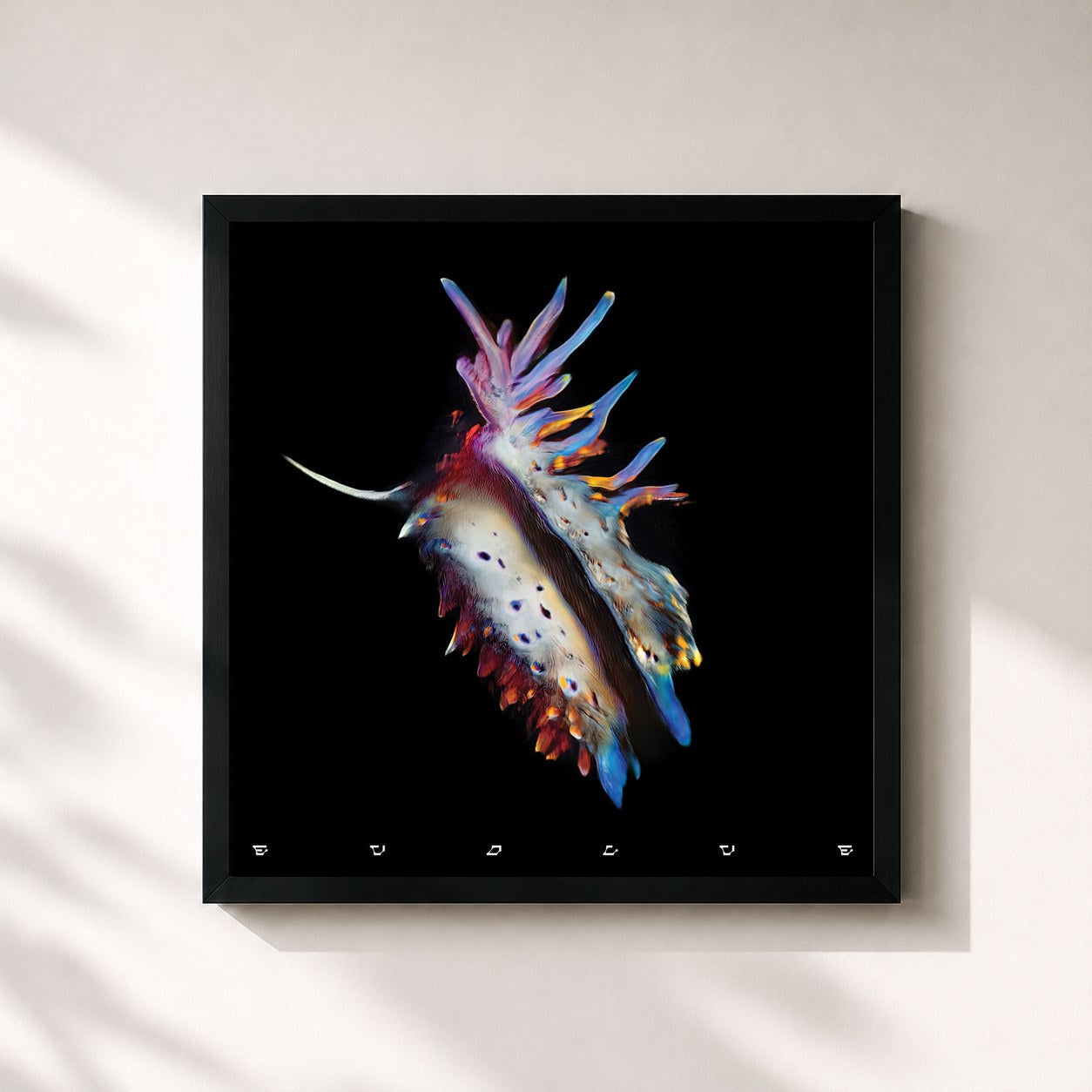 #noir Tableau carré de l'album Evolve de Sub Focus, cadre noir 32x32 cm