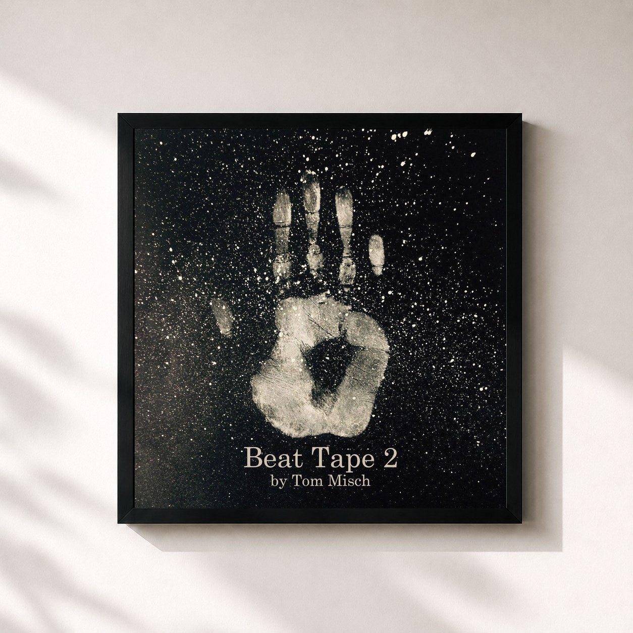 #noir Tableau carré de l'album Beat Tape 2 de Tom Misch, cadre noir 32x32 cm