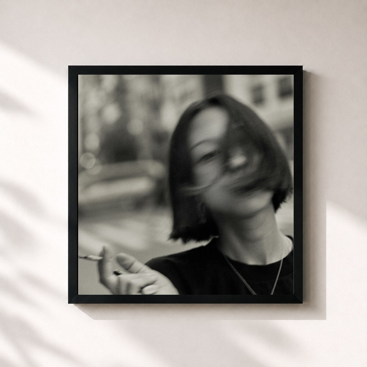 #noir Tableau carré de l'album EKKSTACY de EKKSTACY, cadre noir 32x32 cm