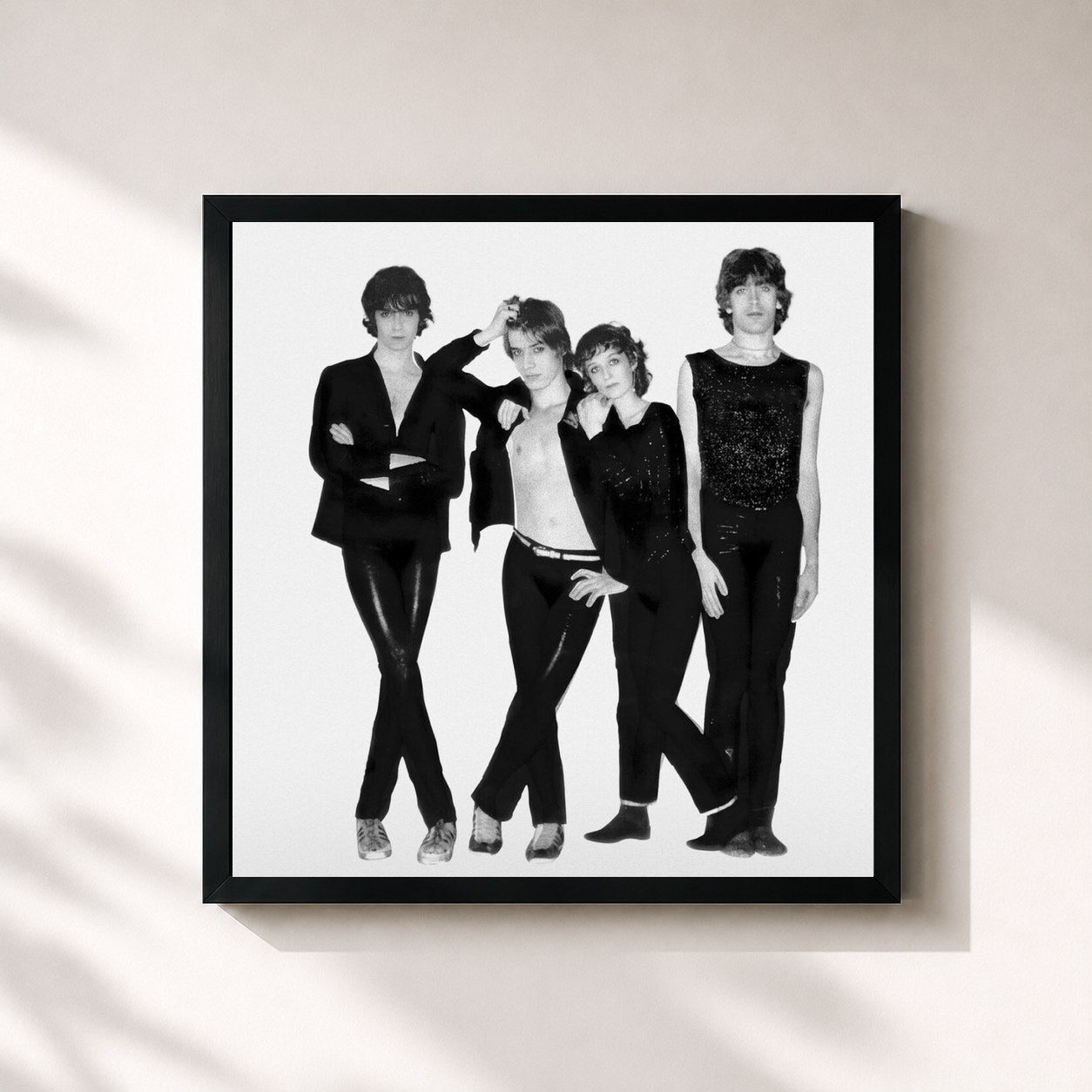 #noir Tableau carré de l'album Crache Ton Venin de Telephone, cadre noir 32x32 cm