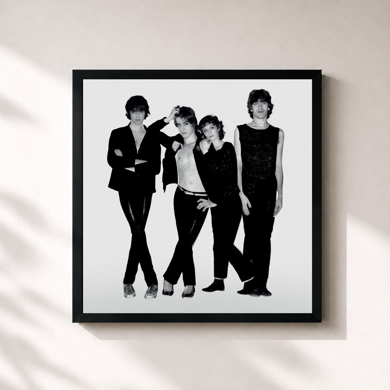 #noir Tableau carré de l'album Crache ton venin (Remasterisé en 2015) de Telephone, cadre noir 32x32 cm