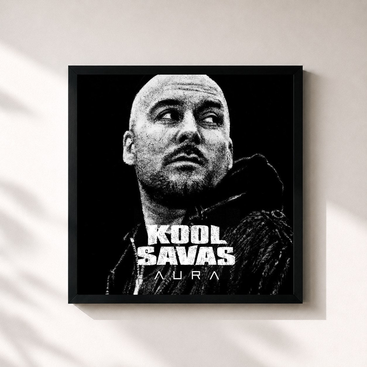 #noir Tableau carré de l'album Aura (Exclusive Version) de Kool Savas, cadre noir 32x32 cm