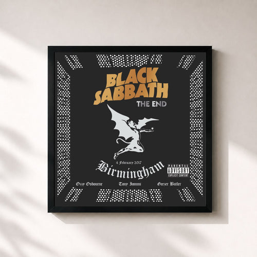 Black Sabbath · The End (Live) — Gerahmter Kunstdruck