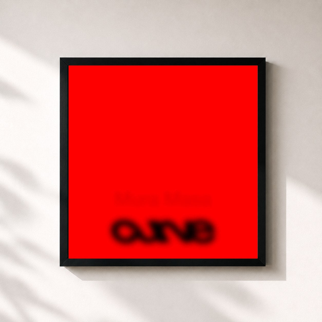 #noir Tableau carré de l'album Curve 1 de Mura Masa, cadre noir 32x32 cm