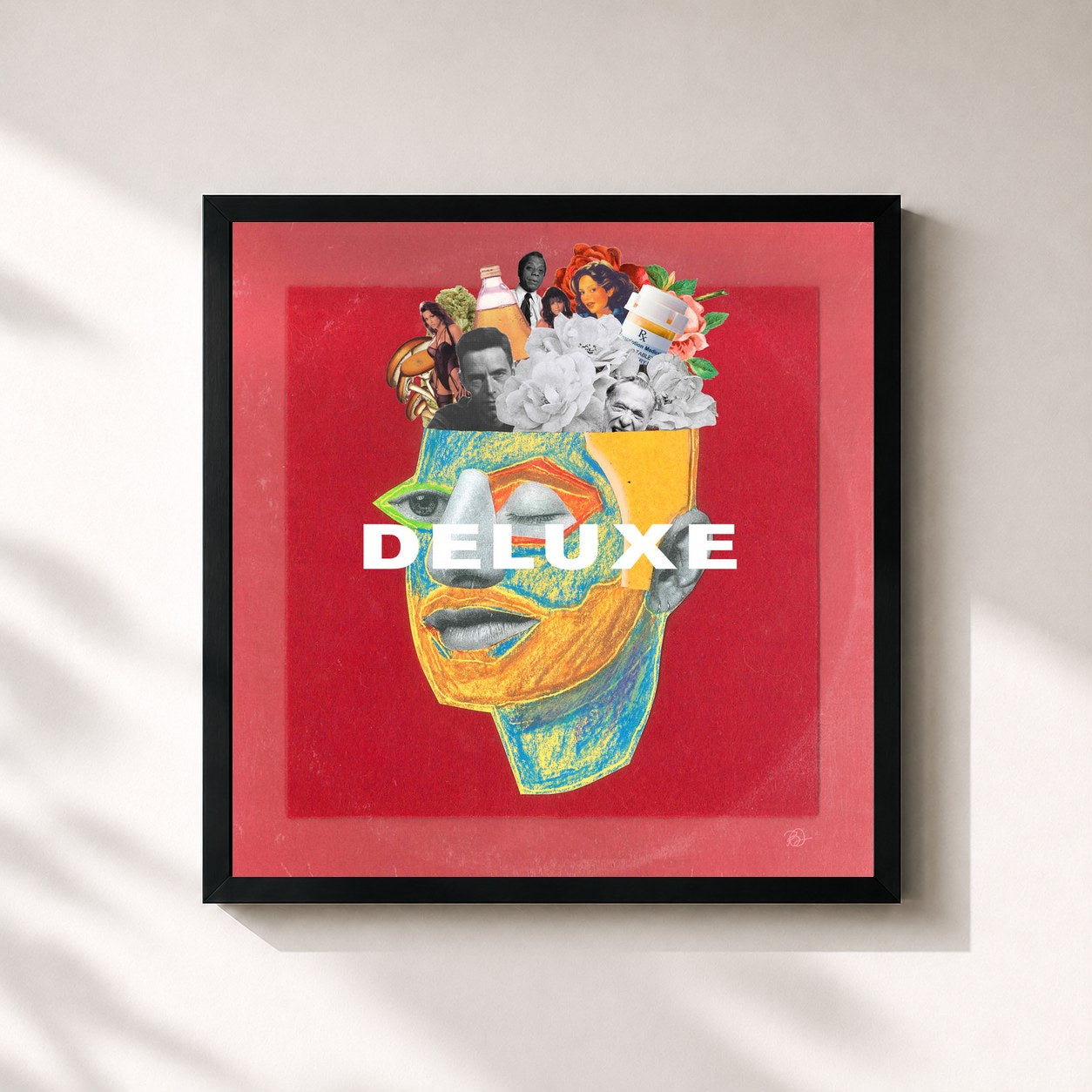 #noir Tableau carré de l'album PMD (Deluxe) de Marc E. Bassy, cadre noir 32x32 cm