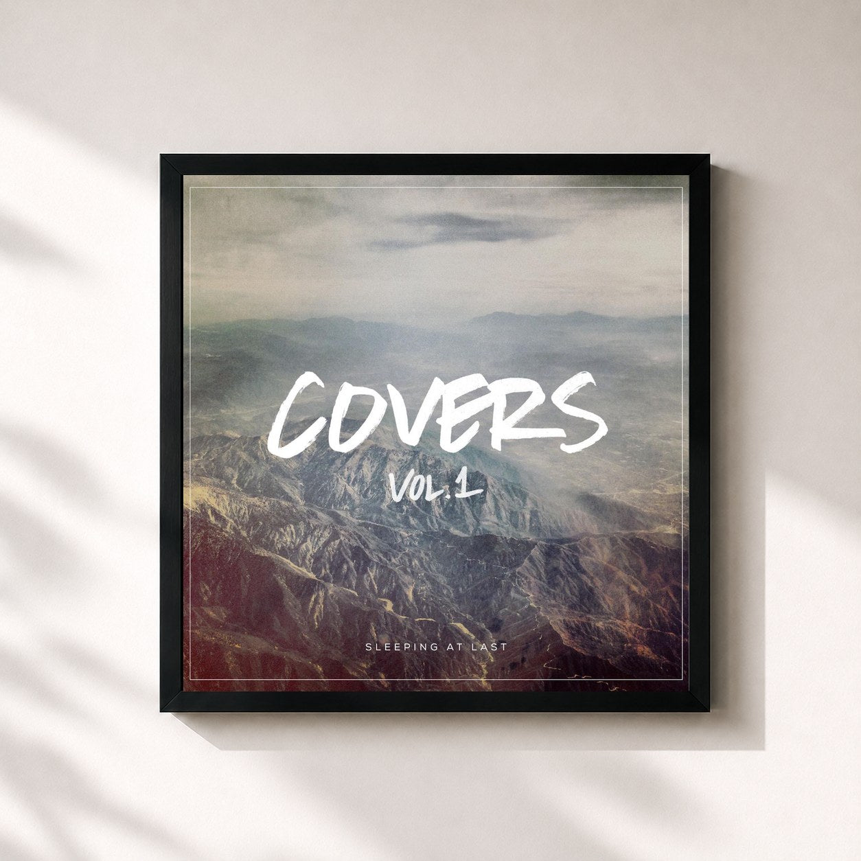 #noir Tableau carré de l'album Covers, Vol. 1 de Sleeping At Last, cadre noir 32x32 cm