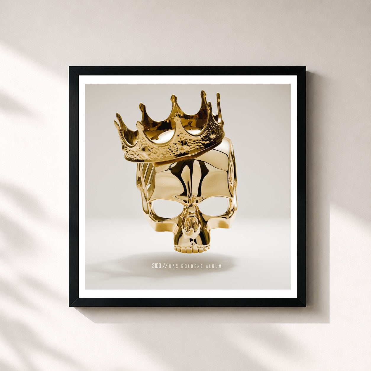 #noir Tableau carré de l'album Das goldene Album de Sido, cadre noir 32x32 cm