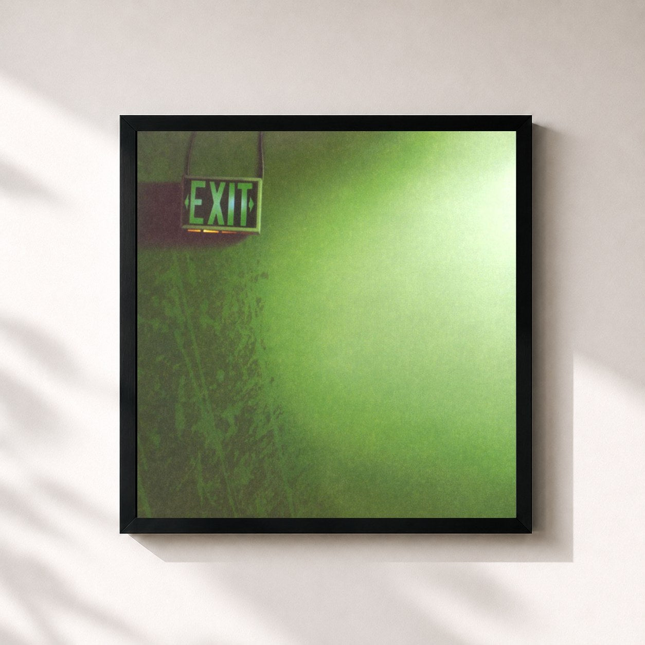 #noir Tableau carré de l'album Exit de k-os, cadre noir 32x32 cm
