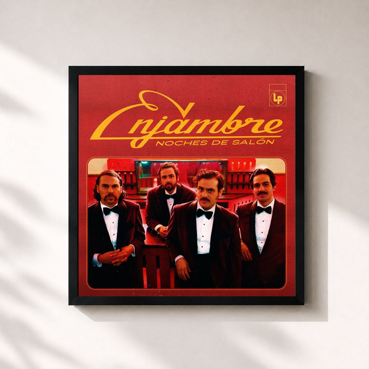 #noir Tableau carré de l'album Noches De Salón de Enjambre, cadre noir 32x32 cm