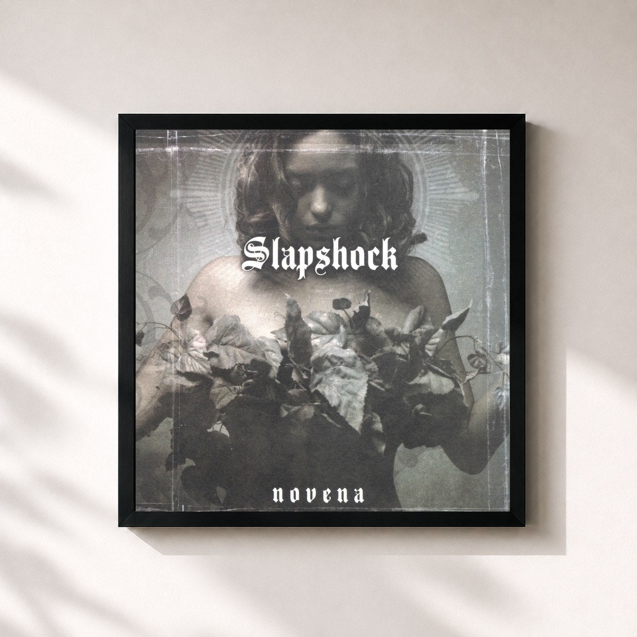 #noir Tableau carré de l'album Novena de Slapshock, cadre noir 32x32 cm